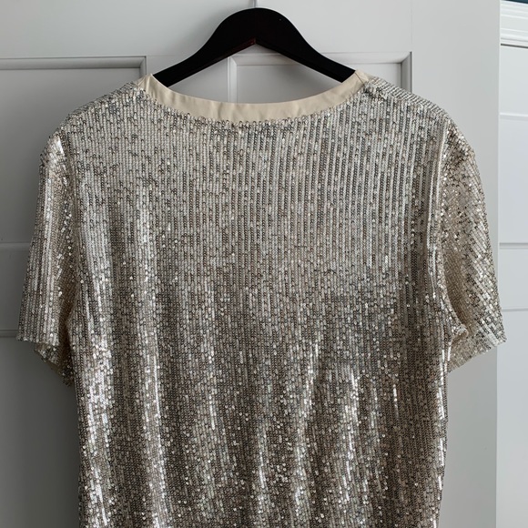Lush brand cream sequin blouse. - Picture 4 of 4